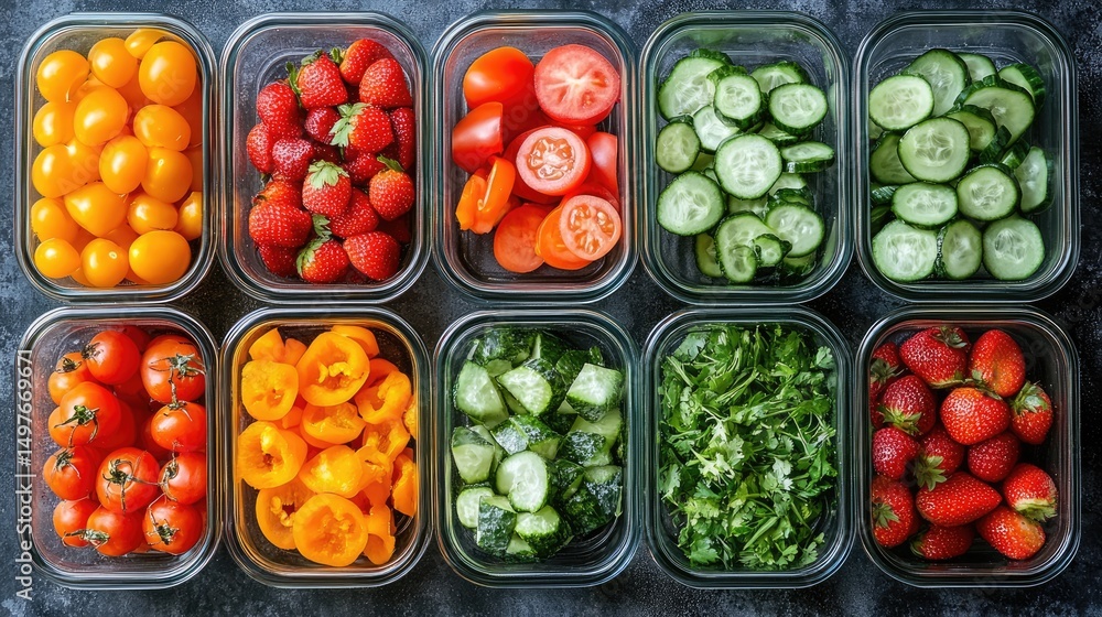 Fresh Produce Meal Prep Containers. Fresh Produce Meal Prep Containers.