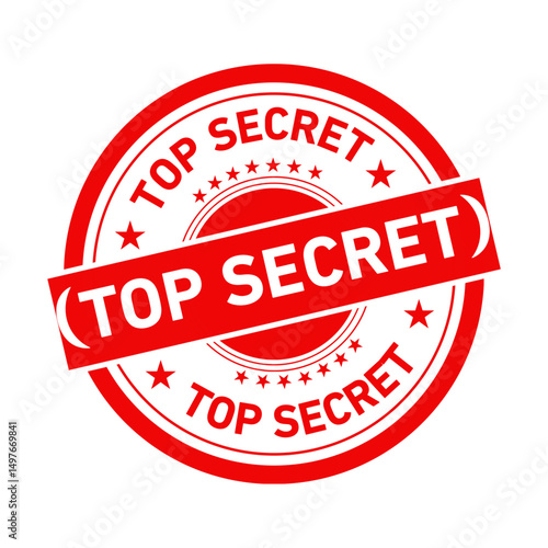 Vector vintage grunge rubber stamps for top secret, secret representation, and secret stamp