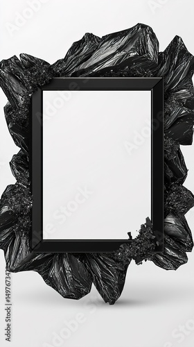 Abstract black explosion isolated on white 