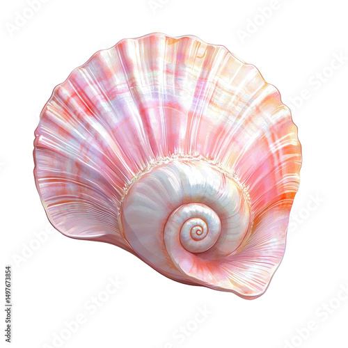 Beautiful pink seashell