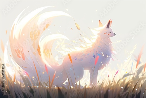 Magical fox illustration