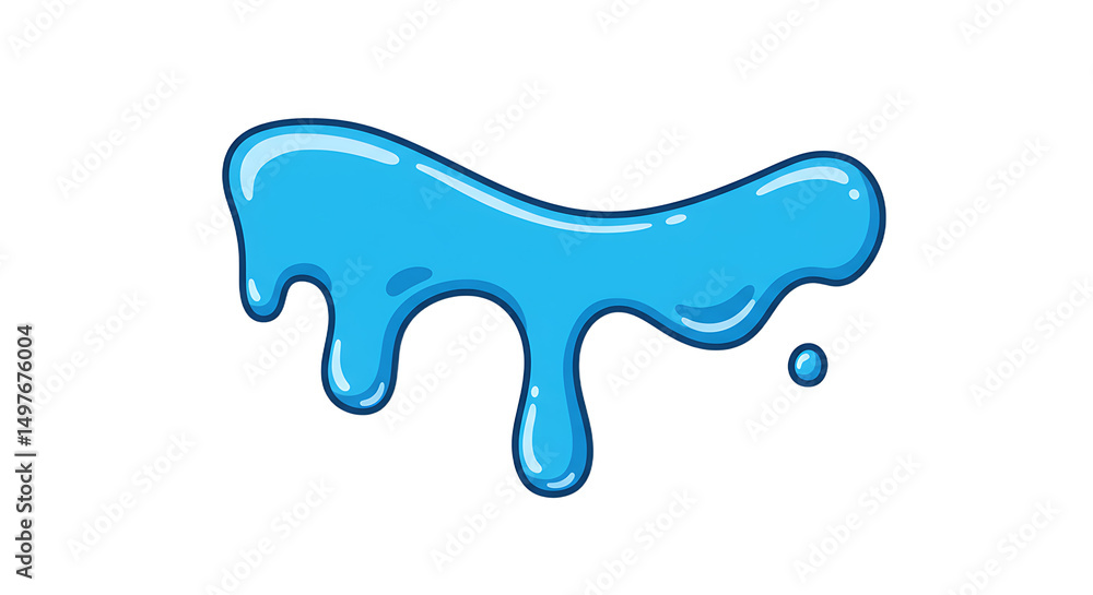 Blue liquid drop Blue liquid drop