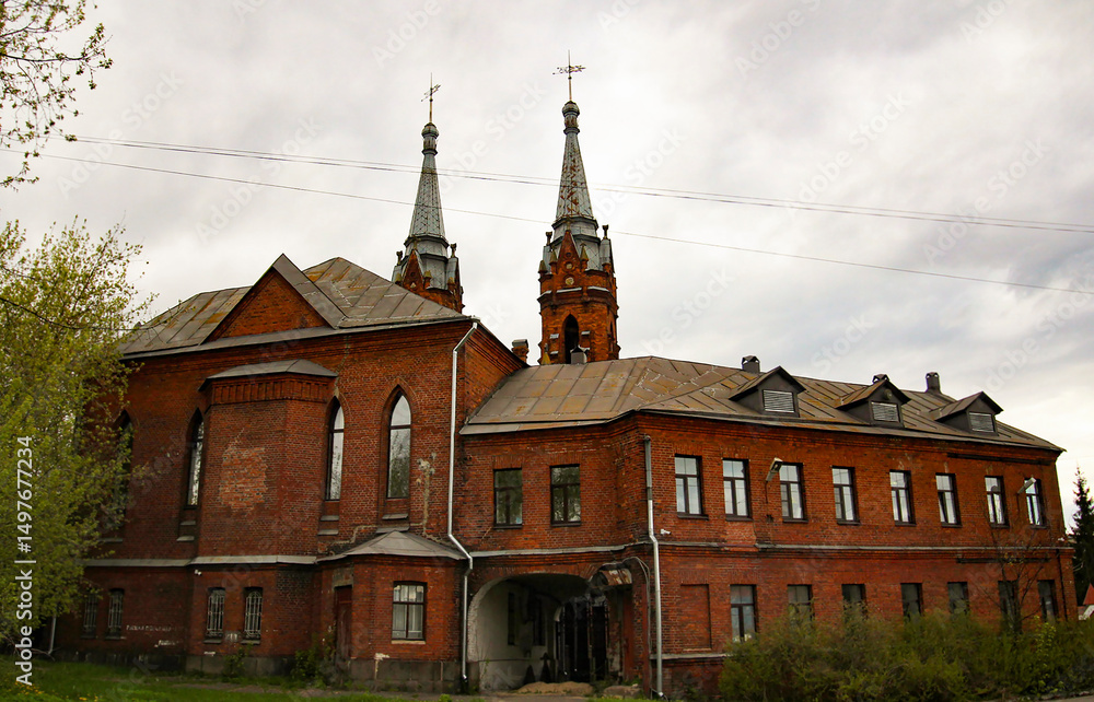 Obraz premium The Church of the Sacred Heart of Jesus . The city of Rybinsk, Yaroslavl region, Russia