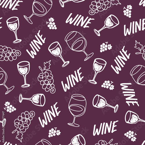 Wine Connoisseur Pleasure Toast Time Art Pattern can be use for background and apparel design
