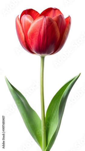 flower-of-red-tulip-liliaceous-isolated-on-white-background