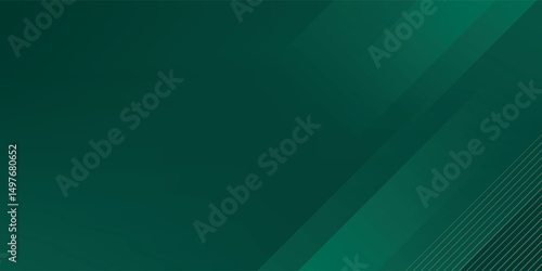 Abstract elegant dark green background with golden line diagonal and lighting effect sparkle. Luxury template design. Vector illustration.