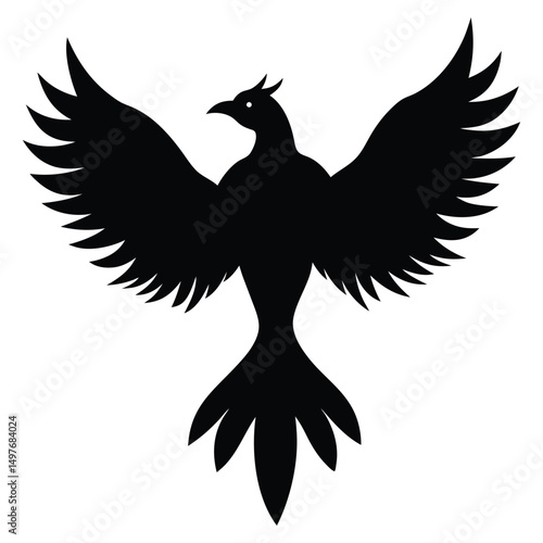 Aether Bird Silhouette Vector Illustration