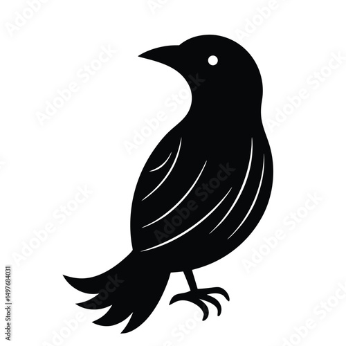 Arcana Bird Silhouette Vector Illustration