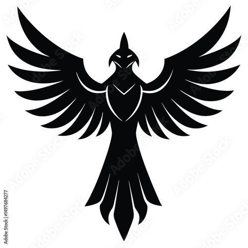 Valkyrie Bird Silhouette Vector Illustration