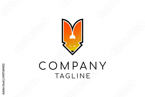 Fox head logo design