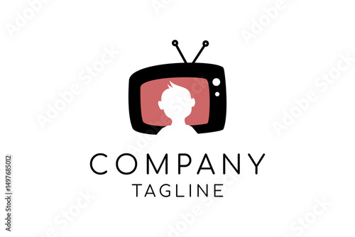 Kid watch tv logo design