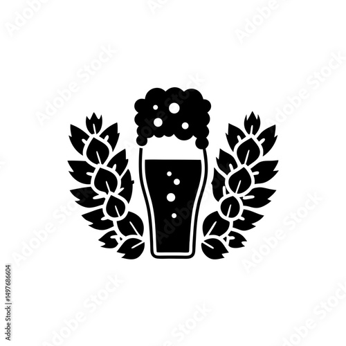 creative details beer glyph icon vector illustration 