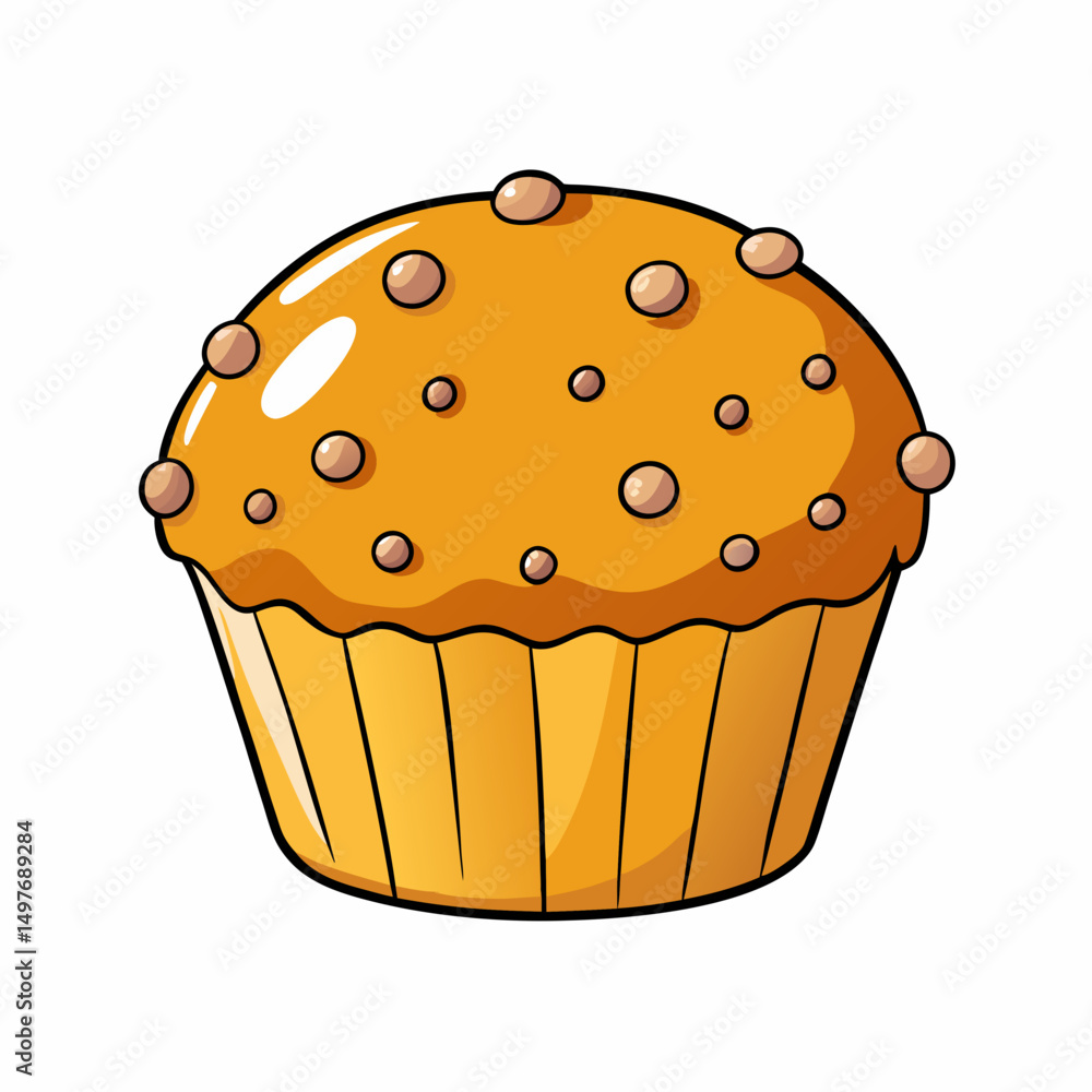 Delicious Golden Brown Muffin with Chocolate Chips Delicious Golden Brown Muffin with Chocolate Chips