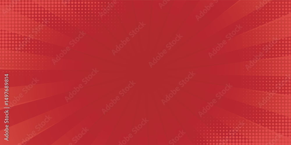 Red comic sunburst effect background with halftone. pop art comic-style vector background. Suitable for templates, sale banners, events, ads, web and pages Red comic sunburst effect background with halftone. pop art comic-style vector background. Suitable for templates, sale banners, events, ads, web and pages