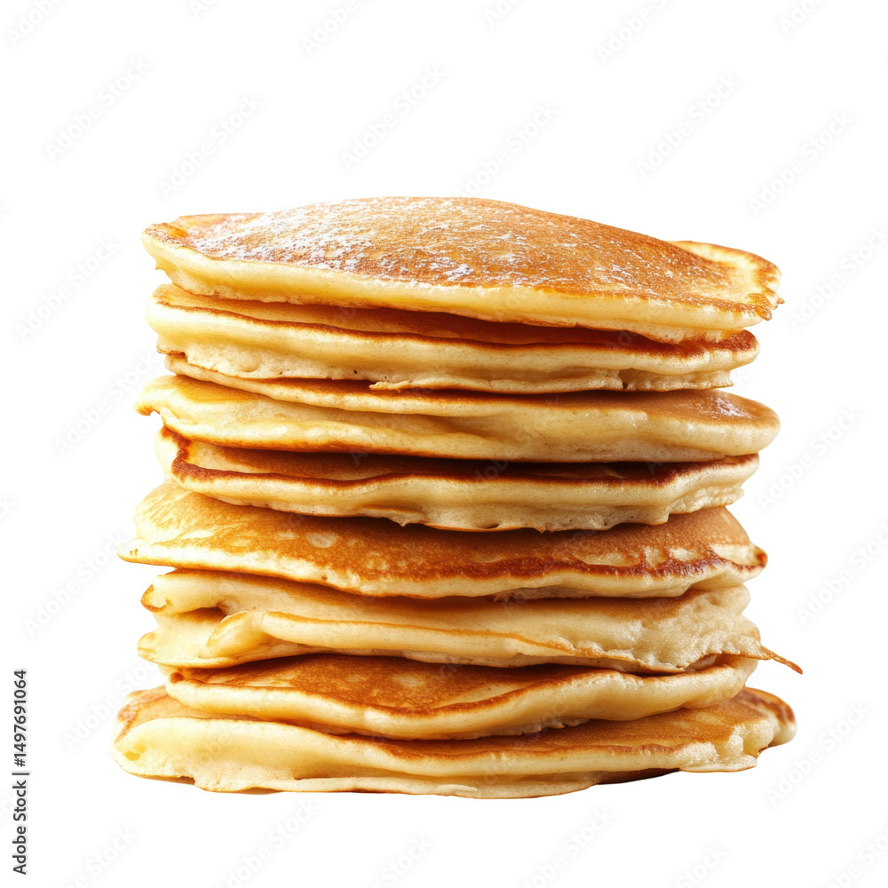 Isolated Stack of Simple Pancakes Isolated Stack of Simple Pancakes