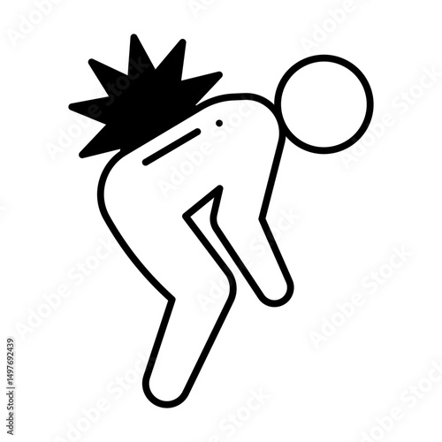 Backache dualtone icon

