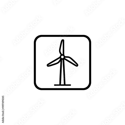 wind turbine outline icon or wind turbine icon vector isolated. Best wind turbine icon vector for product packaging design element. wind turbine outline icon for packaging design element.