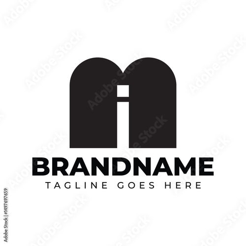 Letters MI Monogram Logo, suitable for any business with MI or IM initials