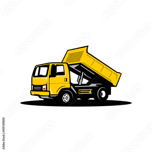 dump truck image vector illustration