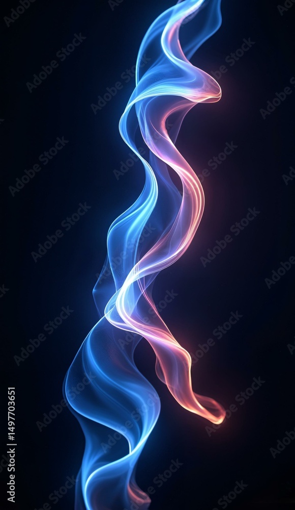 Abstract Swirls of Blue and Pink Light Abstract Swirls of Blue and Pink Light