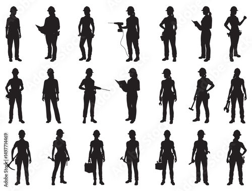 FEMALE WORKERS SILHOUETTE