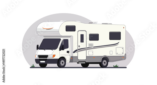 Modern Recreational Vehicle (RV) Illustration