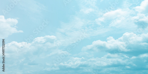 Sunny sky blue light watercolor background. Aquarelle painting brush effect card paper textured canvas cloudy smoke space for text, entertaining card, template. aquamarine color graphics illustration