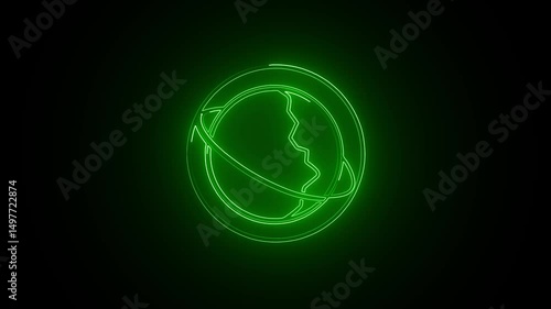 Wallpaper Mural Magic bright sphere with glowing lines, reflection in surface, 3d rendering background, computer generating Torontodigital.ca