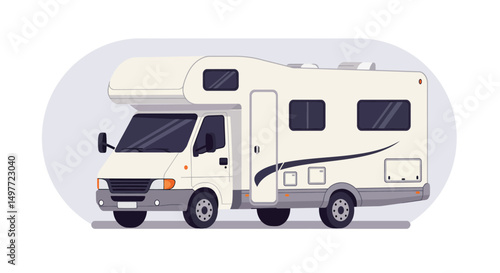 Modern Recreational Vehicle (RV) Illustration