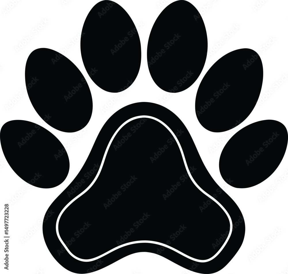 Fototapeta premium pet-paw-dog-icon--vector-illustration (1).eps