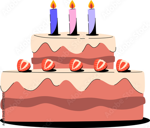 Brithday Cake Illustration