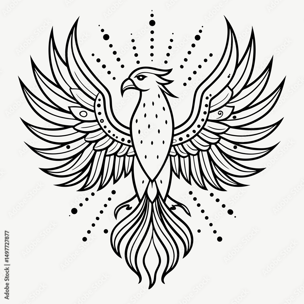 Obraz premium vector illustration of a bird
