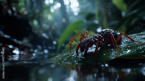 Giant Ant in Rainforest: A Macro Photography Masterpiece