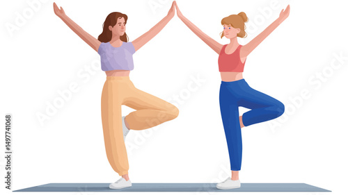 Yoga class online poster woman stretching in sportive clothes active lifestyl