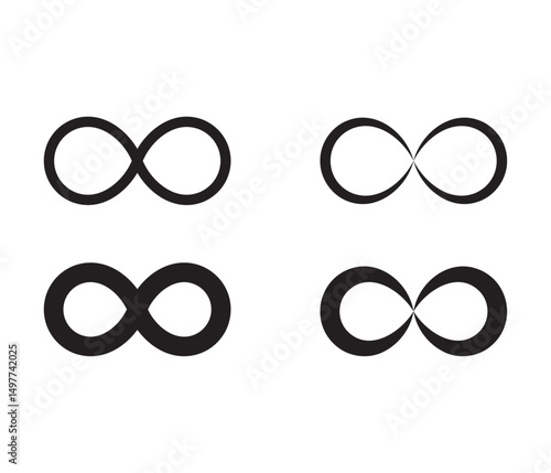 Black infinity sign. infinity loop symbol