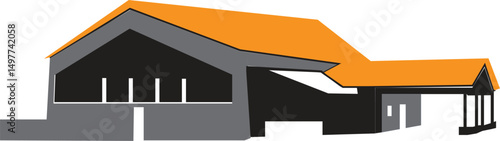 Modern Residential House with Carport and Awning