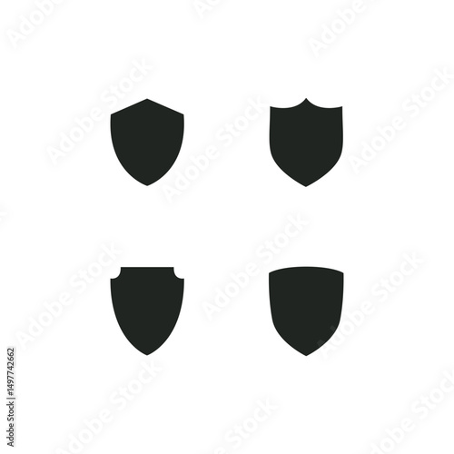 Shield icon vector stock image.