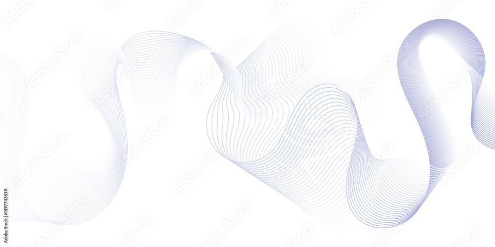 Obraz premium clourfol abstract technology wavy curve lines background.Abstract white and grey geometric smoky blend liens background. Vector illustration.
