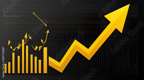 Modern Minimalist Yellow Arrow Design