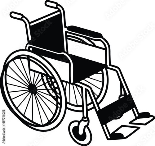 wheelchair isolated on white background
