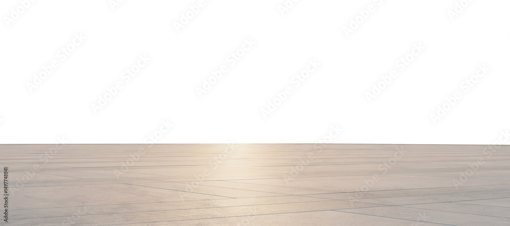 Fototapeta premium 3d rendering empty concrete floor on white background creating minimalist space