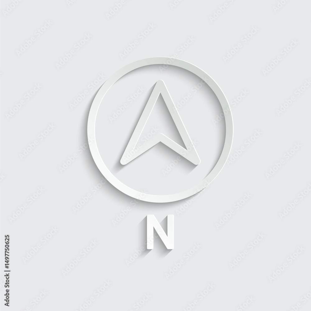 north icon vector compass symbol illustration logo north icon vector compass symbol illustration logo