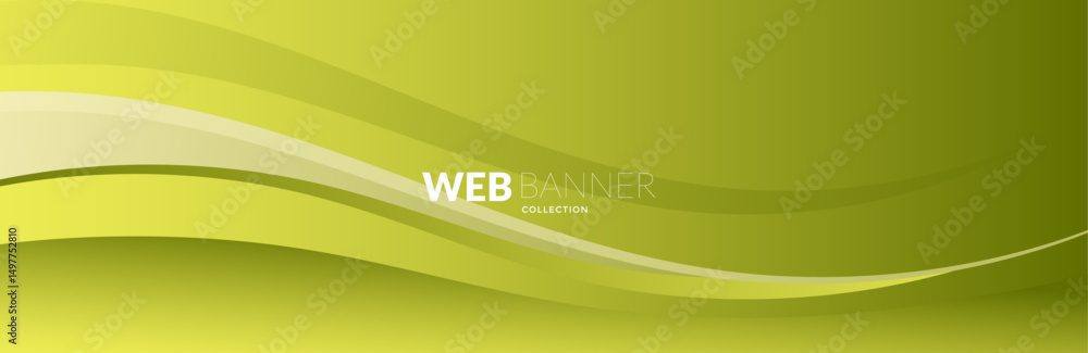 Obraz premium Abstract green background with waves