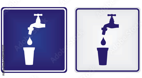Water traffic sign. vector illustration