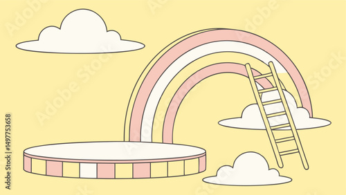 Pastel Dreamland: Stairway to the Rainbow