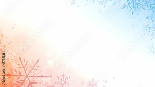 Pastel Winter Snowflake Background