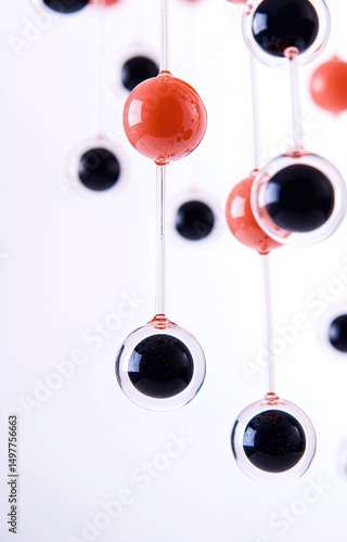 Abstract molecule background isolated background 