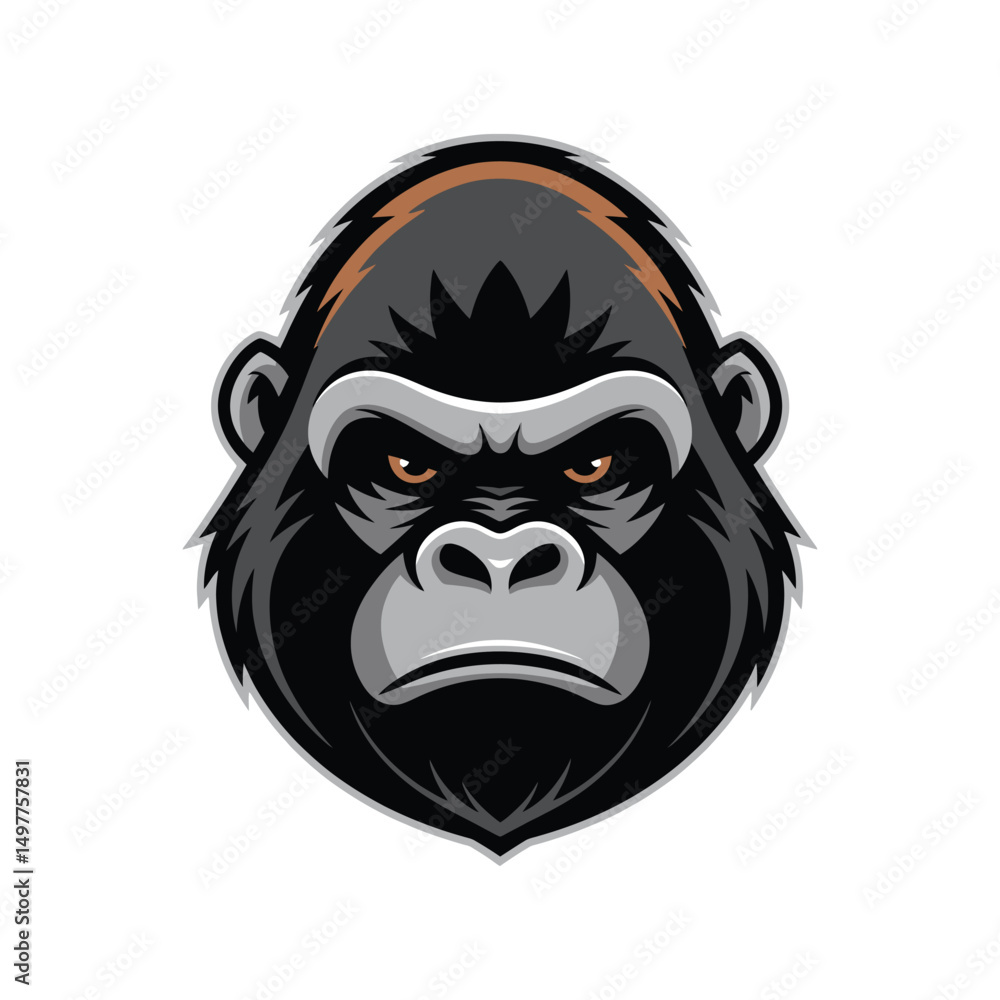 Fototapeta premium Gorilla head vector artwork illustration