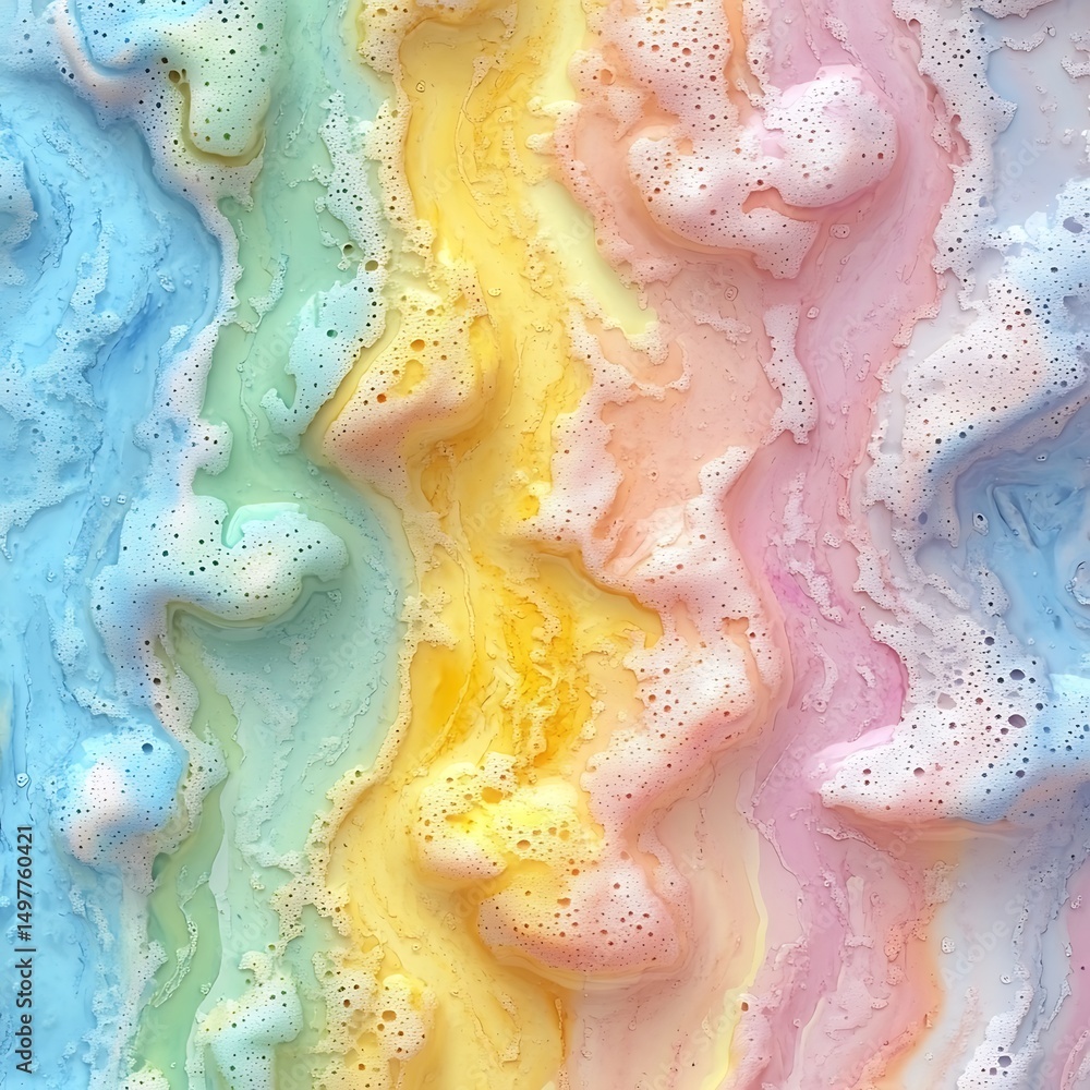 Obraz premium Abstract rainbow swirls of pastel colors