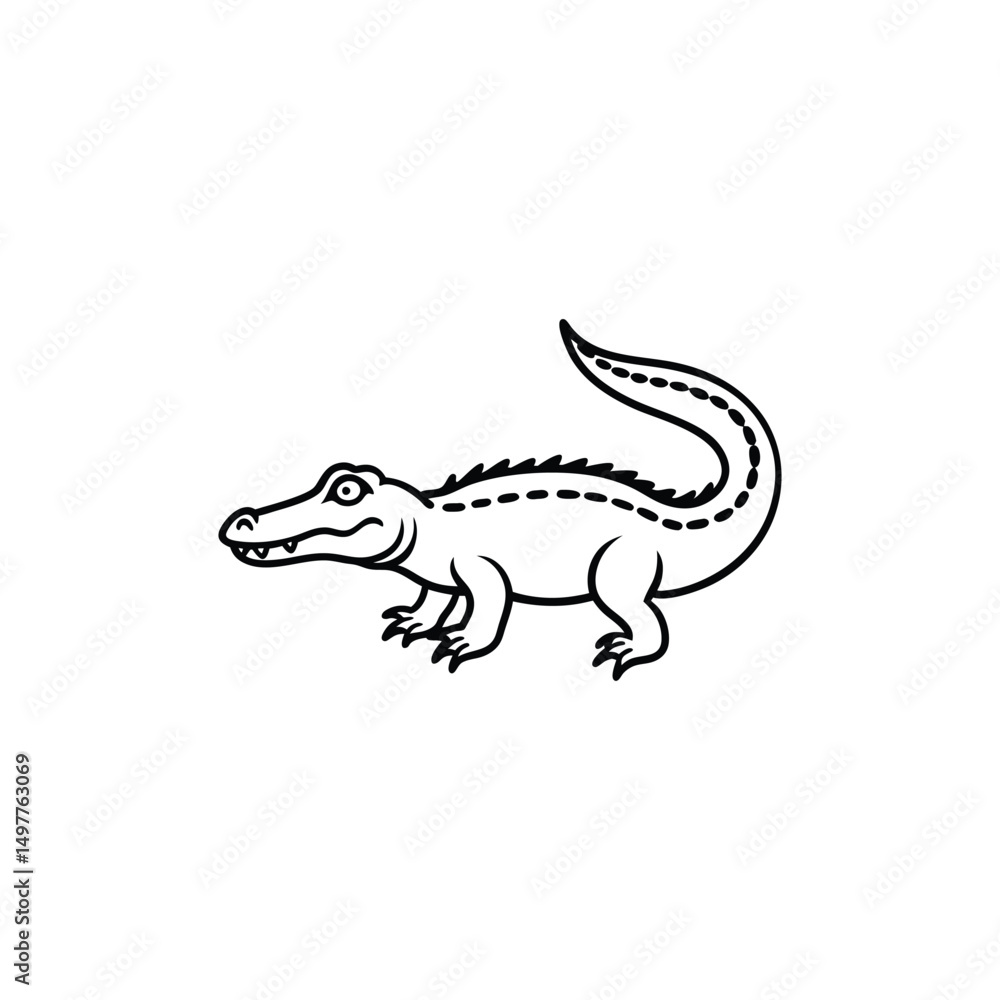 Naklejka premium crocodile isolated on white